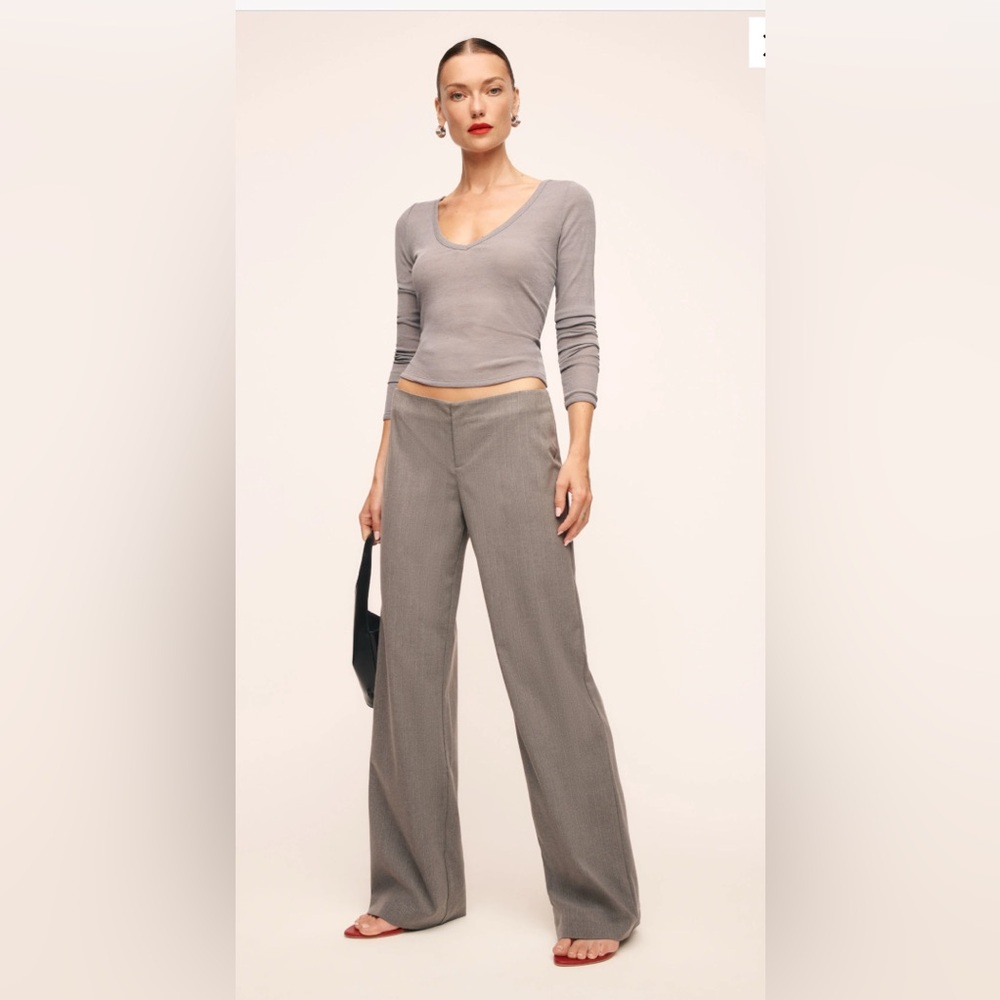 NWT Reformation Vida Low Rise Pant Grey - Size 12 - stunning